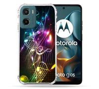 Cokitec Cover rinforzata per Motorola G05 / E15 Music Partition Multicolore