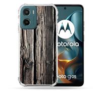 Cokitec Cover rinforzata per Motorola G05 / E15 Texture Legno