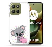Cokitec Cover rinforzata per Motorola G15 Animal Koala C?ur