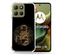 Cokitec Cover rinforzata per Motorola G15 Animale Scorpione Affresco