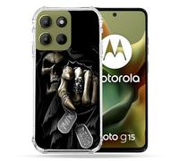 Cokitec Cover rinforzata per Motorola G15 con teschio