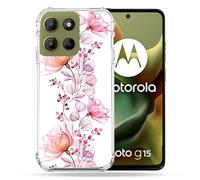 Cokitec Cover rinforzata per Motorola G15 Fiore Eclosion