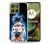 Cokitec Cover rinforzata per Motorola G15 Manga Dragon Ball Sangoku, colore: Nero