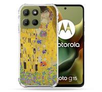 Cokitec Cover rinforzata per Motorola G15 Pittura Il Bacio