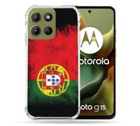 Cokitec Cover rinforzata per Motorola G15 Viaggi Portogallo Bandiera