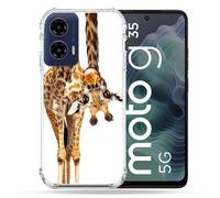 Cokitec Cover rinforzata per Motorola G35 5G Animal Giraffa, colore: Bianco