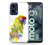 Cokitec Cover rinforzata per Motorola G35 5G Animal Pappagallo Giallo