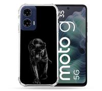 Cokitec Cover rinforzata per Motorola G35 5G Animale Pantera Nero