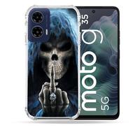 Cokitec Cover rinforzata per Motorola G35 5G con teschio