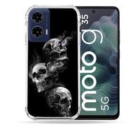 Cokitec Cover rinforzata per Motorola G35 5G con teschio Triplo