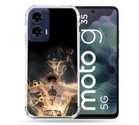 Cokitec Cover rinforzata per Motorola G35 5G Manga One Piece Ace Nero