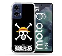 Cokitec Cover rinforzata per Motorola G35 5G Manga One Piece con teschio
