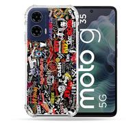 Cokitec Cover rinforzata per Motorola G35 5G Musica Rock Group