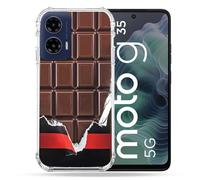Cokitec Cover rinforzata per Motorola G35 5G Texture Trompe, occhio cioccolato