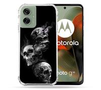 Cokitec Cover rinforzata per Motorola G55 5G con teschio Triplo