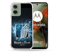 Cokitec Cover rinforzata per Motorola G55 5G Manga Attack Titans Nero