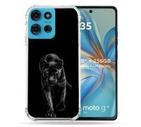 Cokitec Cover rinforzata per Motorola G75 5G Animale Pantera Nero