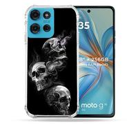 Cokitec Cover rinforzata per Motorola G75 5G con teschio Triplo