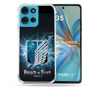 Cokitec Cover rinforzata per Motorola G75 5G Manga Attack Titans Nero