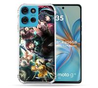 Cokitec Cover rinforzata per Motorola G75 5G Manga Demon Slayer Gruppo