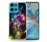 Cokitec Cover rinforzata per Motorola G75 5G Musica Partition Multicolore