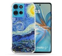 Cokitec Cover rinforzata per Motorola G75 5G Pittura Notte stellata