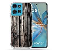 Cokitec Cover rinforzata per Motorola G75 5G Texture Legno
