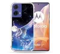 Cokitec Cover rinforzata per Motorola G85 5G fantasia unicorno celeste