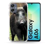 Cokitec Cover rinforzata per Samsung Galaxy A06 a caccia di cinghiali in legno
