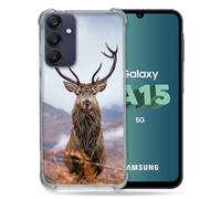 Cokitec Cover rinforzata per Samsung Galaxy A15 4G / 5G Caccia Capriolo Montagna