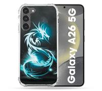 Cokitec Cover rinforzata per Samsung Galaxy A26 5G Fantastica Drago Blu