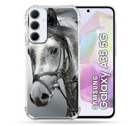 Cokitec Cover rinforzata per Samsung Galaxy A35 5G Animal Horse, colore: Bianco