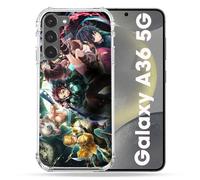 Cokitec Cover rinforzata per Samsung Galaxy A36 5G Manga Demon Slayer Group