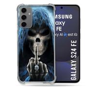 Cokitec Cover rinforzata per Samsung Galaxy S24 FE con teschio