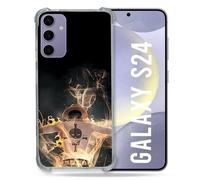 Cokitec Cover rinforzata per Samsung Galaxy S24 Manga One Piece Ace Nero