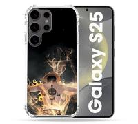 Cokitec Cover rinforzata per Samsung Galaxy S25 Manga One Piece Ace Nero
