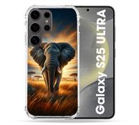 Cokitec Cover rinforzata per Samsung Galaxy S25 Ultra Animal Elephant Savane