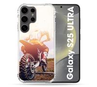 Cokitec Cover rinforzata per Samsung Galaxy S25 Ultra Moto Cross Soleil
