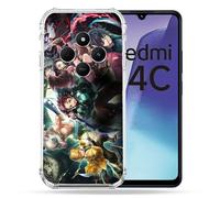 Cokitec Cover rinforzata per Xiaomi Redmi 14C 4G Manga Demon Slayer Gruppo