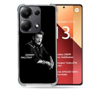 Cokitec Cover rinforzata per Xiaomi Redmi Note 13 Pro 4G Musica Johnny Hallyday Nero