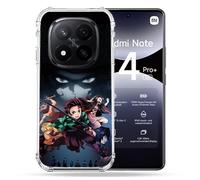 Cokitec Cover rinforzata per Xiaomi Redmi Note 14 Pro Plus 5G Manga Demon Slayer Nero