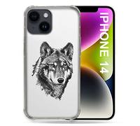 Cokitec Cover trasparente per Iphone 14 (6.1) Lupo