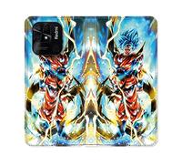 Cokitec Custodia a portafoglio in pelle per Xiaomi Redmi 10C Manga Dragon Ball Sangoku Bianco