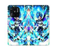 Cokitec Custodia in Pelle Portafoglio per Xiaomi Redmi 10C Manga Dragon Ball Vegeta Blu