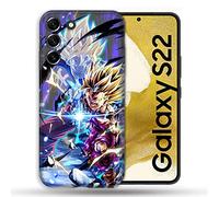 Cokitec Custodia per Samsung Galaxy S22 Manga Dragon Ball Sangohan Duo, TPU, Robusta, Multicolore
