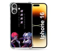 Cokitec Custodia rinforzata per Apple Iphone 16 Plus Manga Assassination Classroom Duo