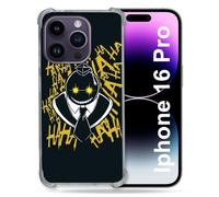 Cokitec Custodia rinforzata per Apple Iphone 16 Pro Manga Assassination Classroom Kuro Nero