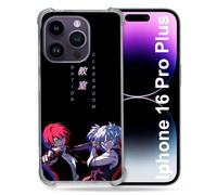 Cokitec Custodia rinforzata per Apple Iphone 16 Pro Plus Manga Assassination Classroom Duo