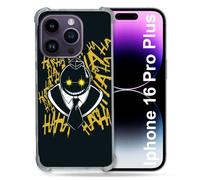 Cokitec Custodia rinforzata per Apple Iphone 16 Pro Plus Manga Assassination Classroom Kuro Nero
