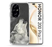 Cokitec Custodia rinforzata per Honor 200 Pro 5G Animal Lup Hurling
